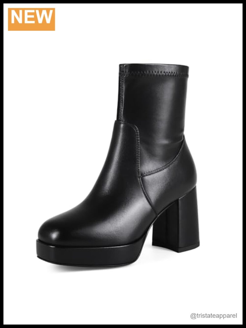 Stretch Ankle Boots Platform Chunky Booties for Women